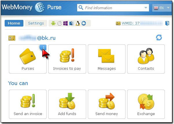 Webmoney. просят указать wmr и wmz для перевода денег на webmoney. где найти эти данные? а то высвечивается только wmid